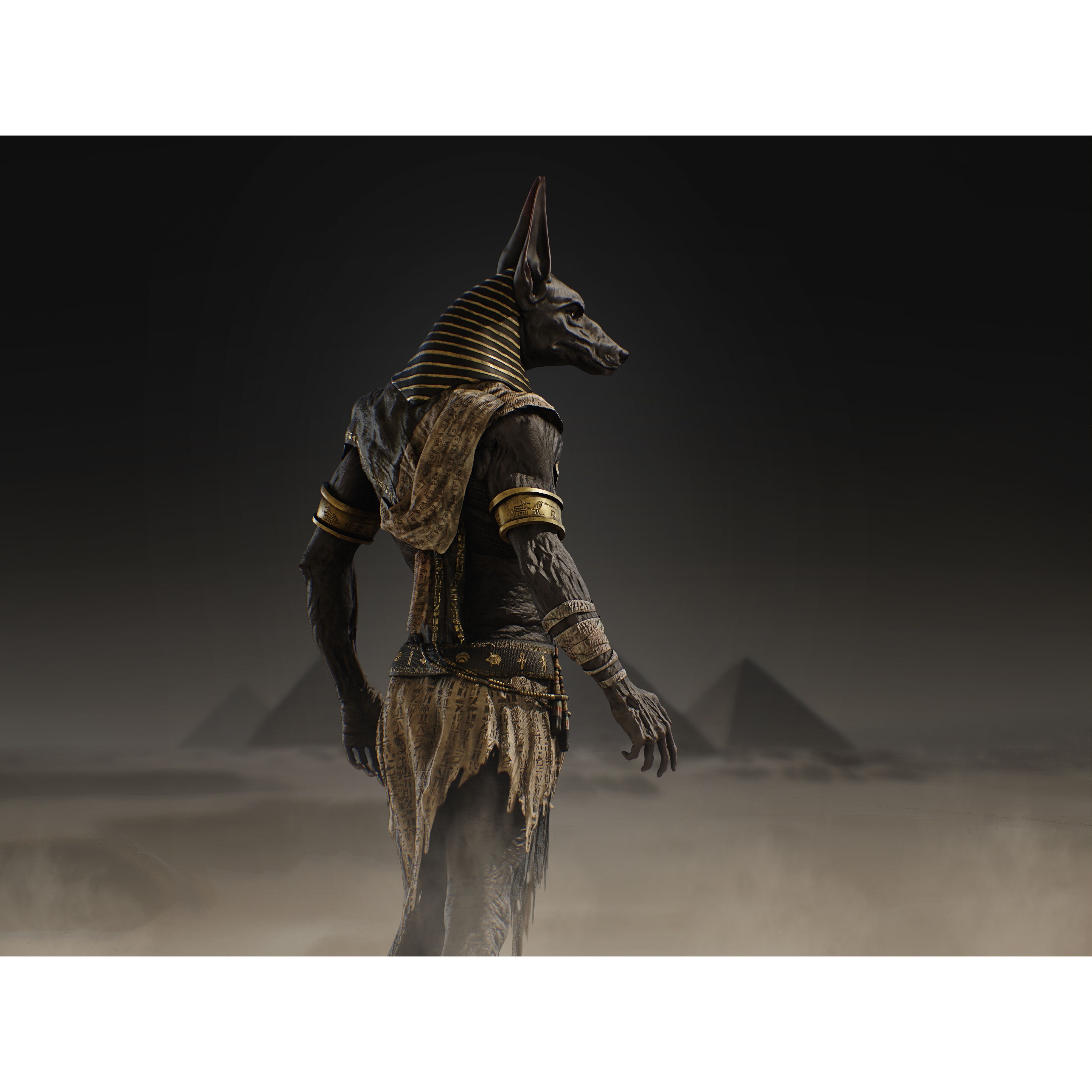 Anubis - Low-Poly Game-Ready 3D Model - View 13