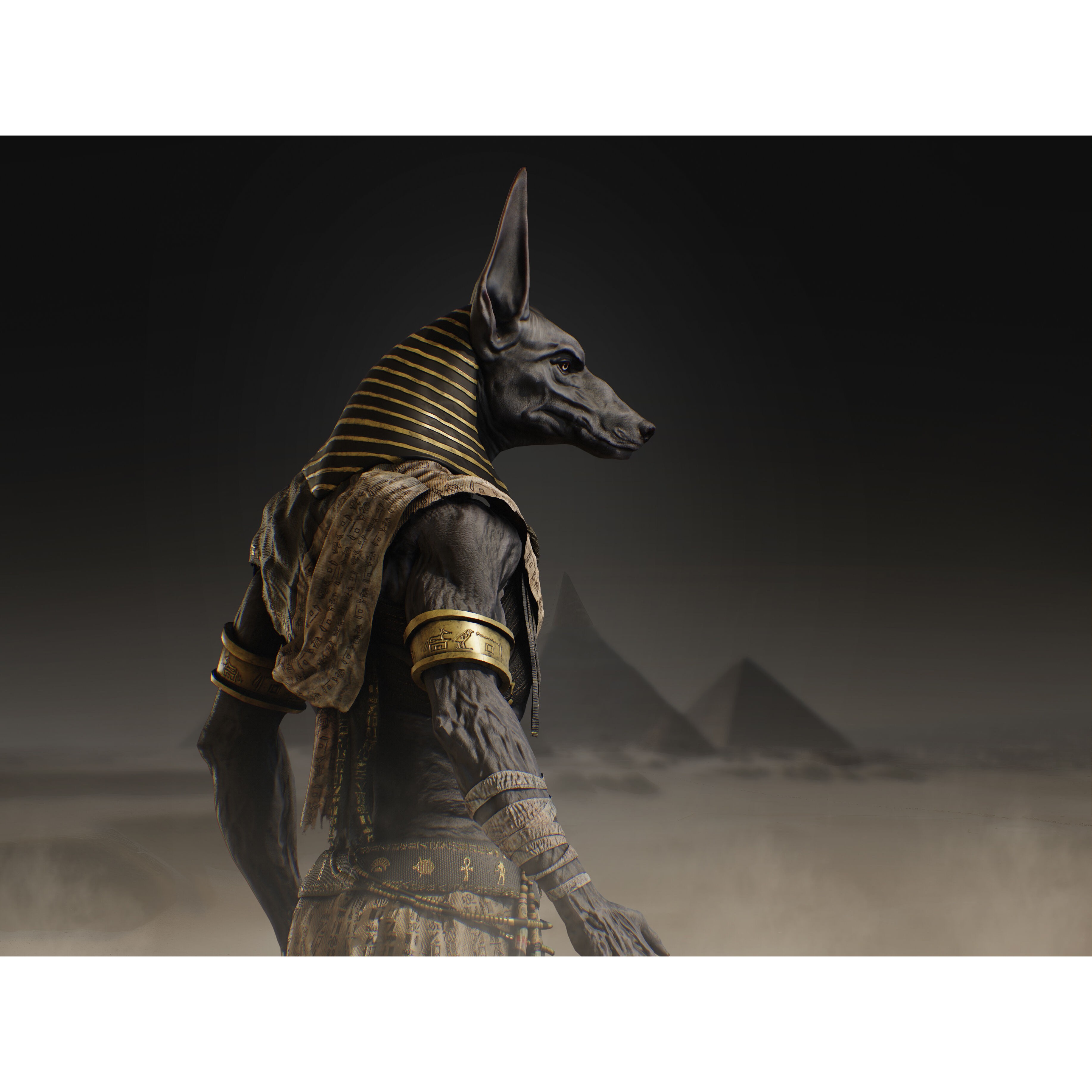 Anubis - Low-Poly Game-Ready 3D Model - View 14