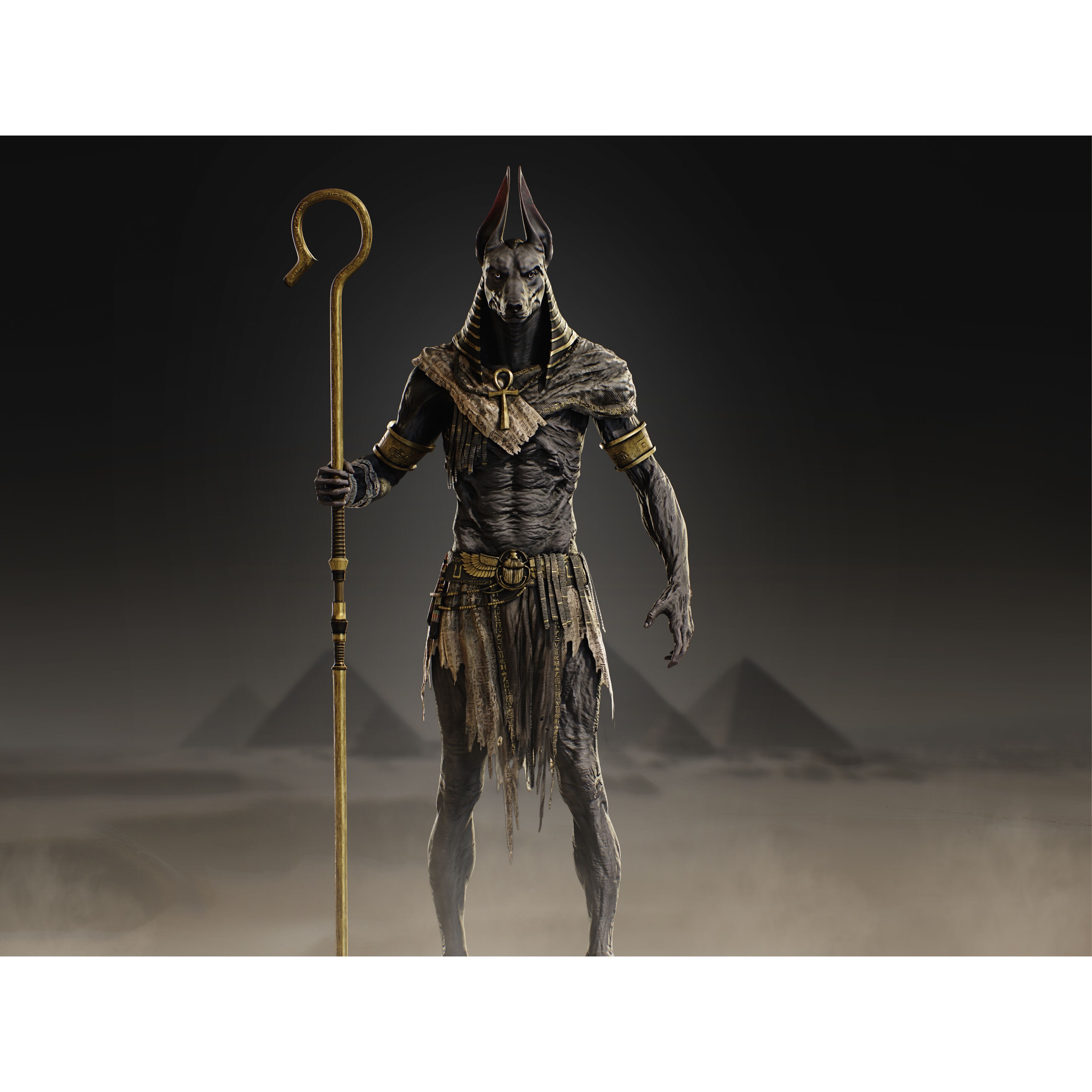 Anubis - Low-Poly Game-Ready 3D Model - View 3