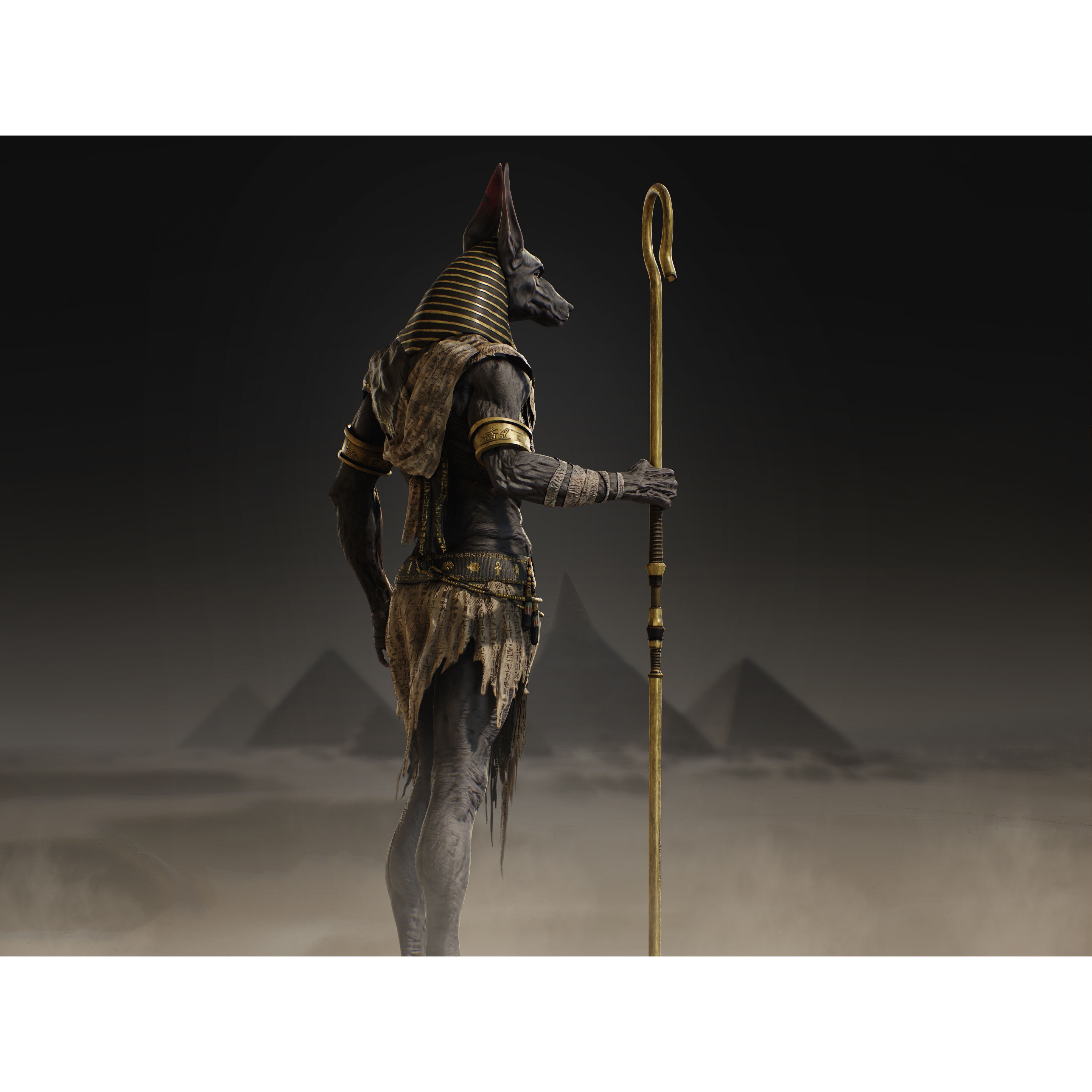 Anubis - Low-Poly Game-Ready 3D Model - View 8