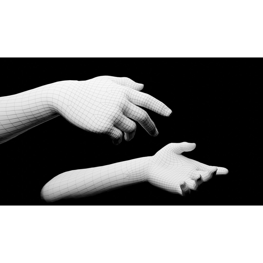 Rigged Hands 3D Model – Low Poly Animated Character Asset, FBX - View 17