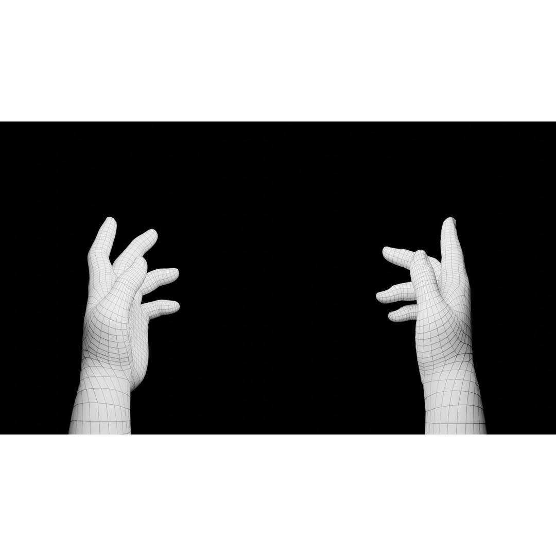 Rigged Hands 3D Model – Low Poly Animated Character Asset, FBX - View 20