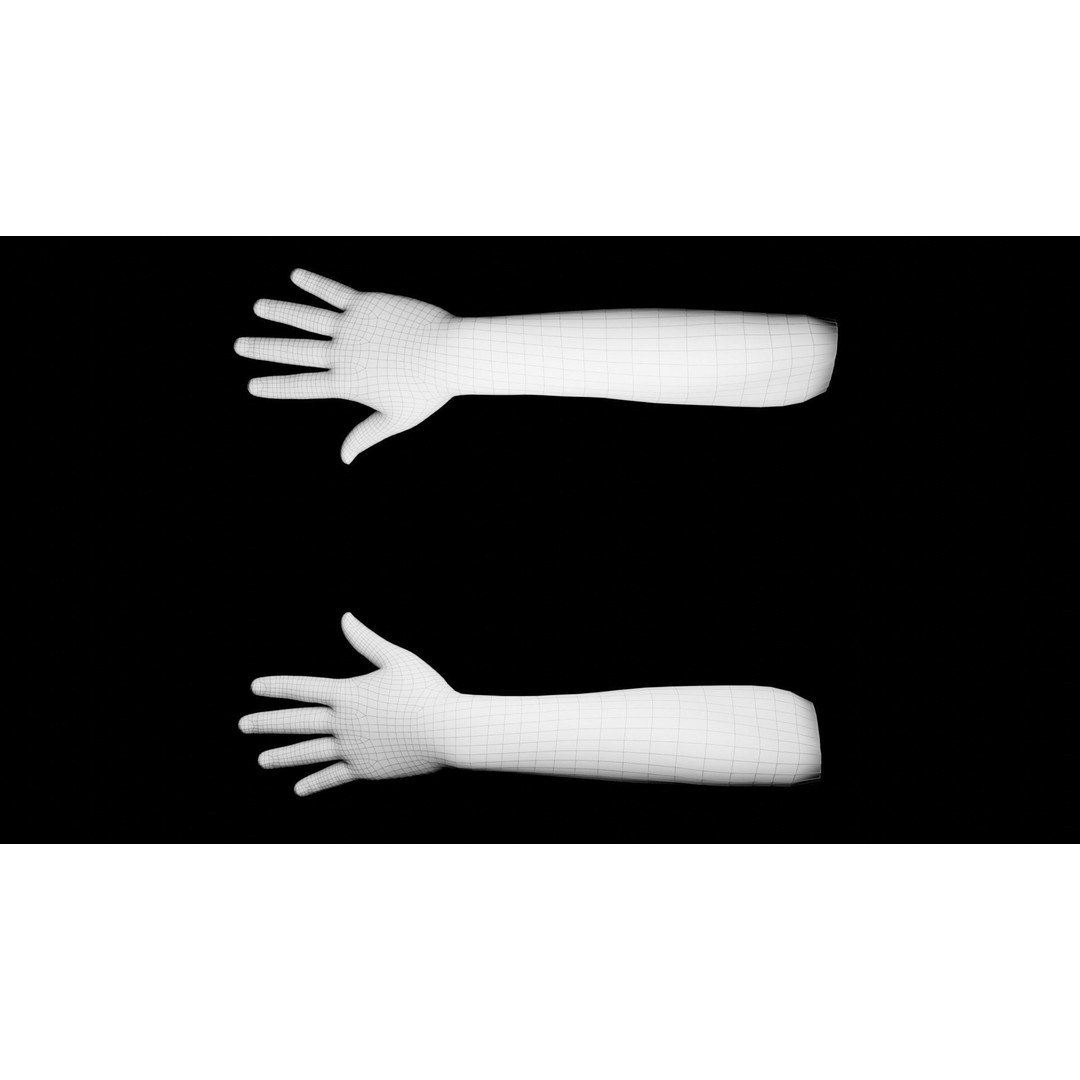 Rigged Hands 3D Model – Low Poly Animated Character Asset, FBX - View 23
