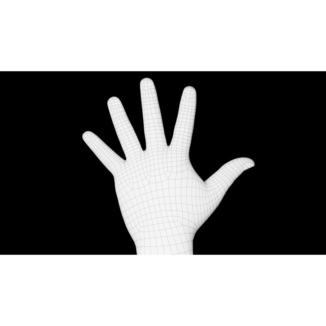 Rigged Hands 3D Model – Low Poly Animated Character Asset, FBX - View 25