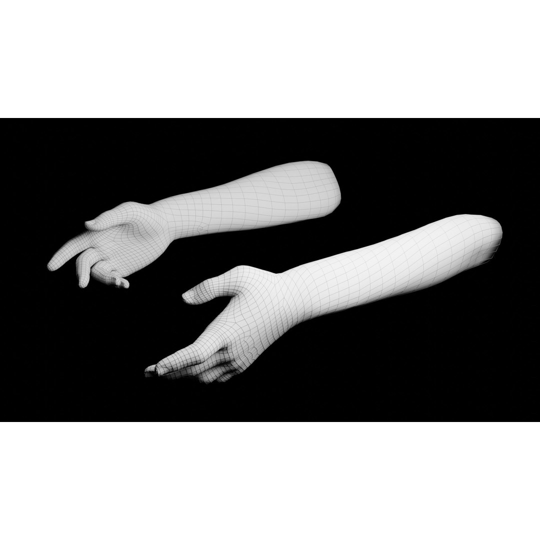 Rigged Hands 3D Model – Low Poly Animated Character Asset, FBX - View 26