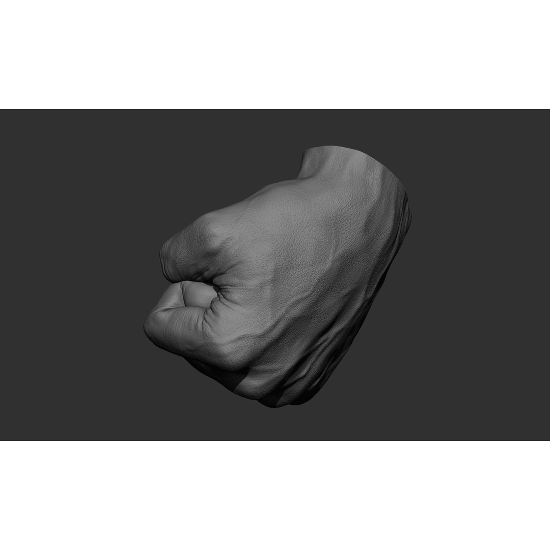 Male Hand 3D Model – Realistic Sculpt in 2 Poses, FBX, OBJ - View 17