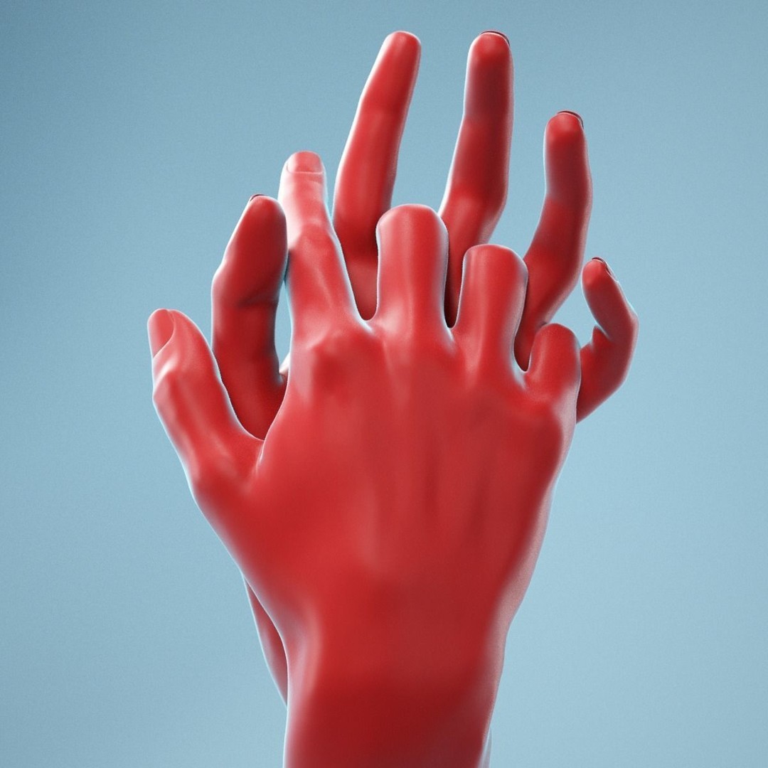 Interwoven Realistic Hand 3D Model – High Poly Photogrammetry Asset, FBX
