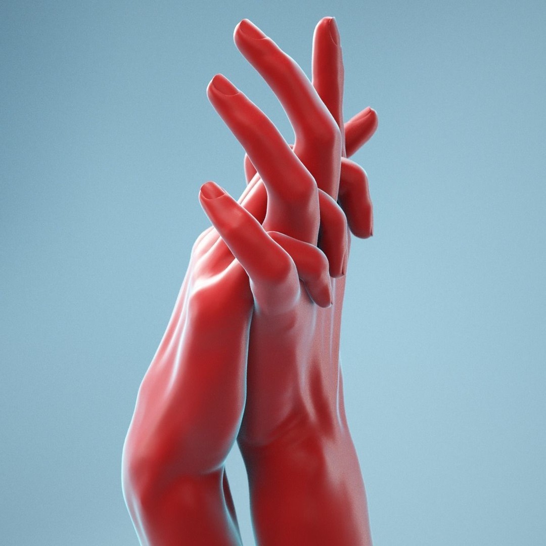 Interwoven Realistic Hand 3D Model – High Poly Photogrammetry Asset, FBX - View 10