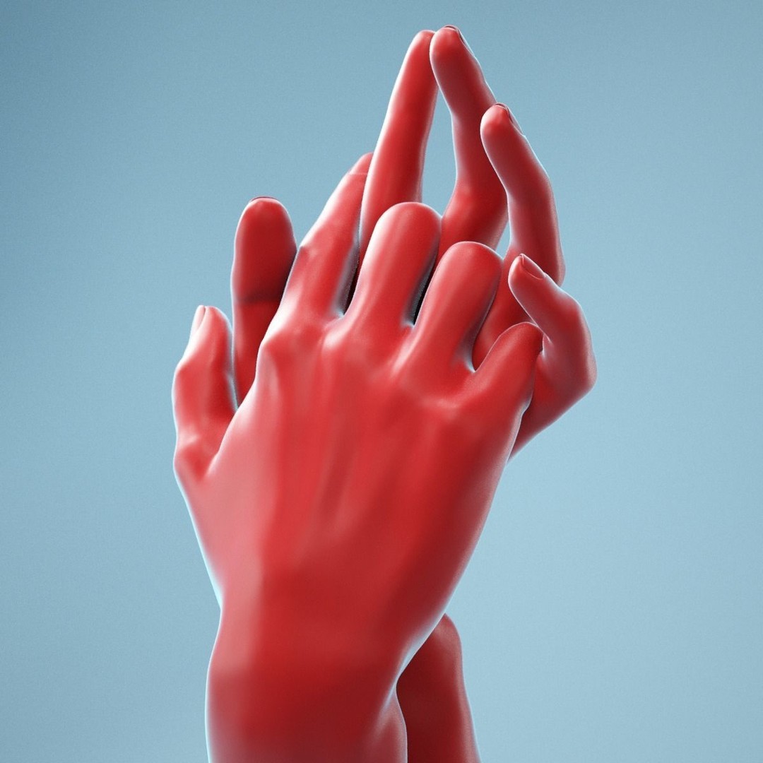 Interwoven Realistic Hand 3D Model – High Poly Photogrammetry Asset, FBX - View 12