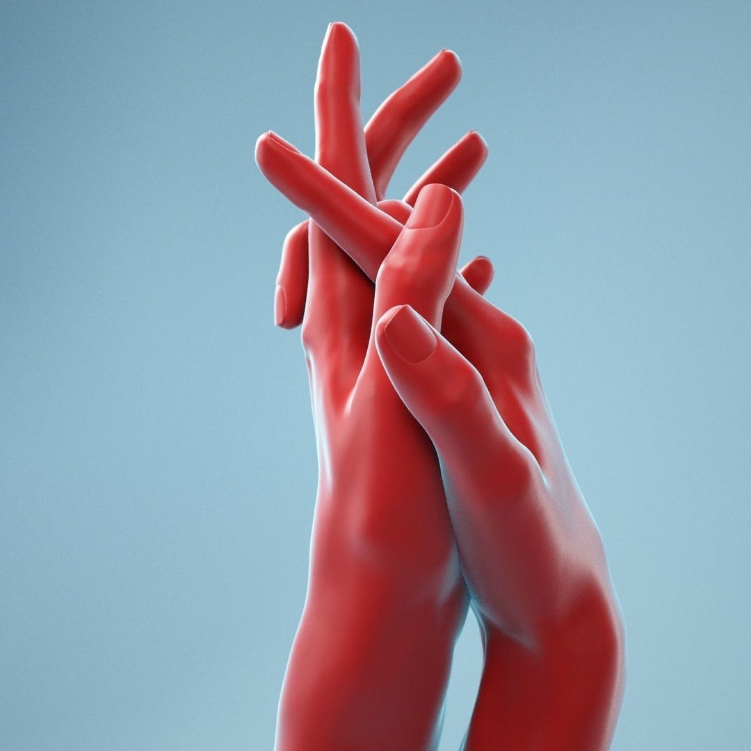 Interwoven Realistic Hand 3D Model – High Poly Photogrammetry Asset, FBX - View 4