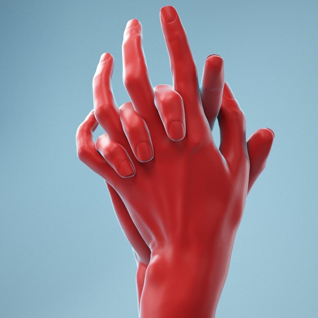 Interwoven Realistic Hand 3D Model – High Poly Photogrammetry Asset, FBX - View 7
