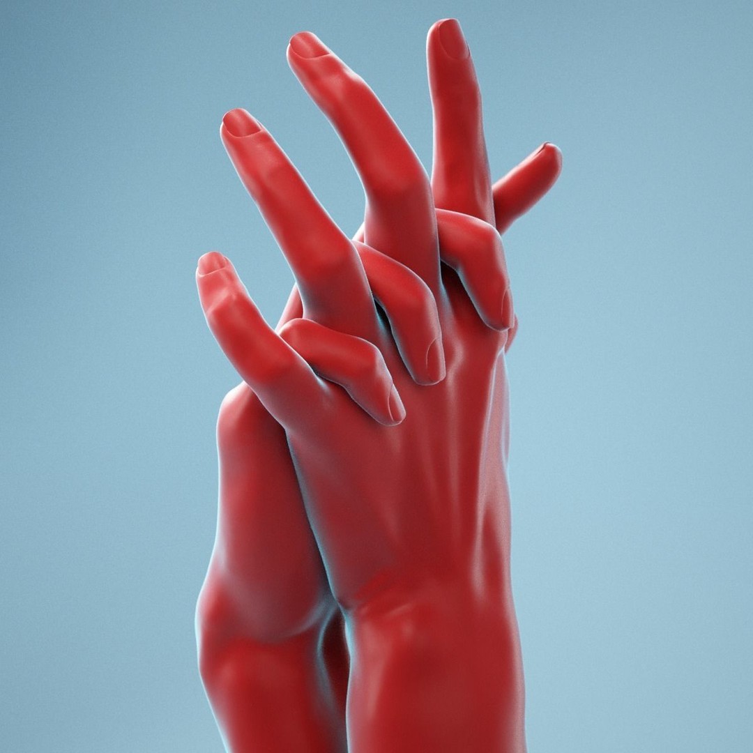 Interwoven Realistic Hand 3D Model – High Poly Photogrammetry Asset, FBX - View 9