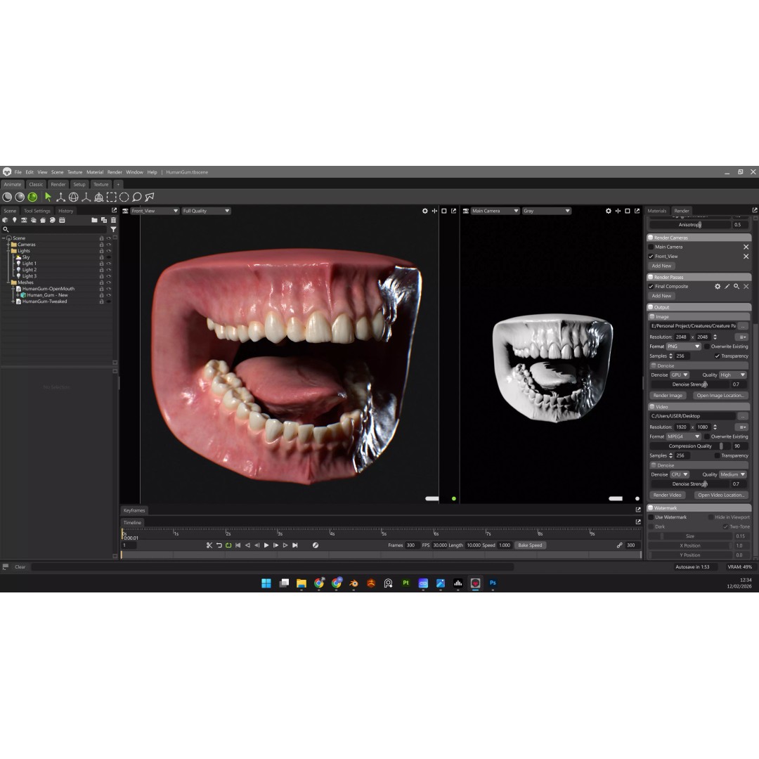 Ultra-Realistic Gum 3D Model – Game-Ready Fully Rigged, PBR Textures - View 13
