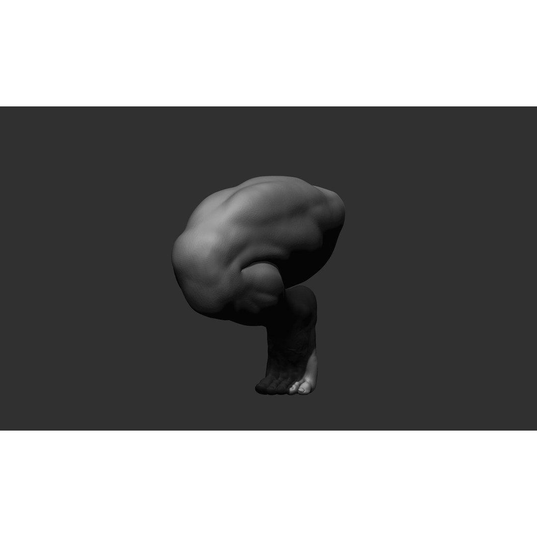 Realistic Male Leg Poses 3D Model – High Poly ZBrush Anatomy, FBX, OBJ - View 56