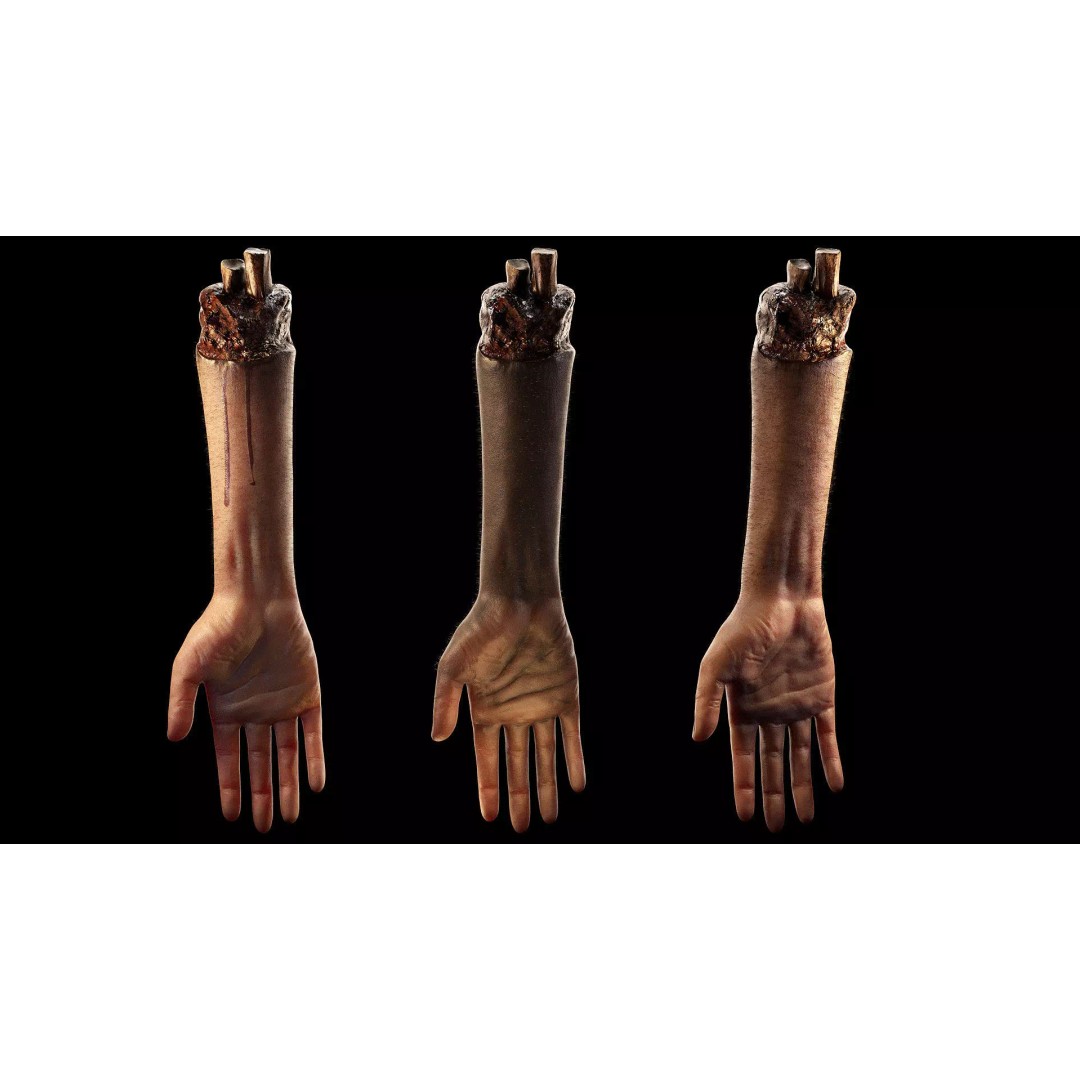Severed Hand 3D Model – Low Poly Rigged Horror Asset, FBX - View 2