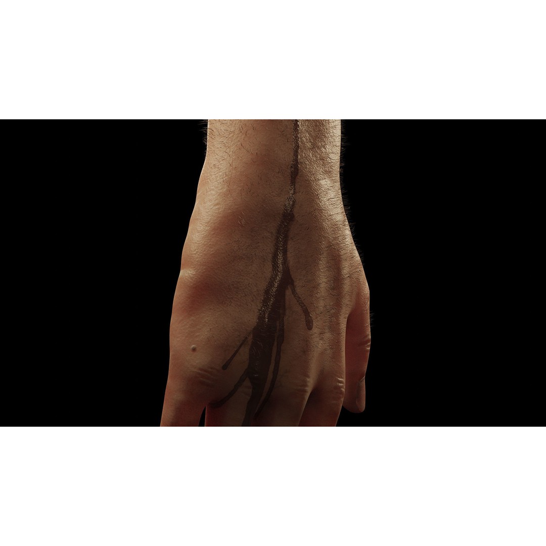 Severed Hand 3D Model – Low Poly Rigged Horror Asset, FBX - View 5