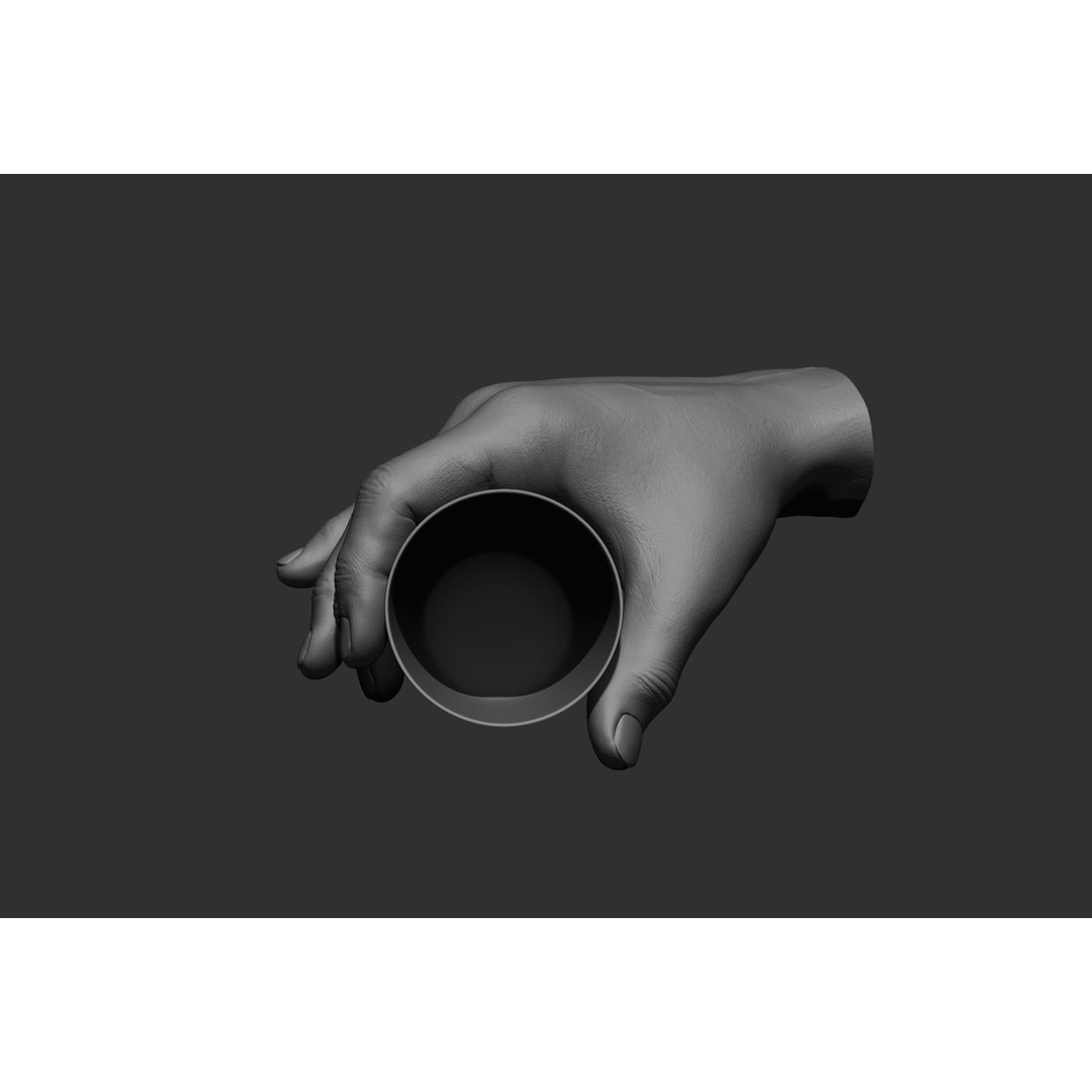 Male Hand Poses 3D Model – Realistic High Poly Collection, FBX & OBJ - View 10