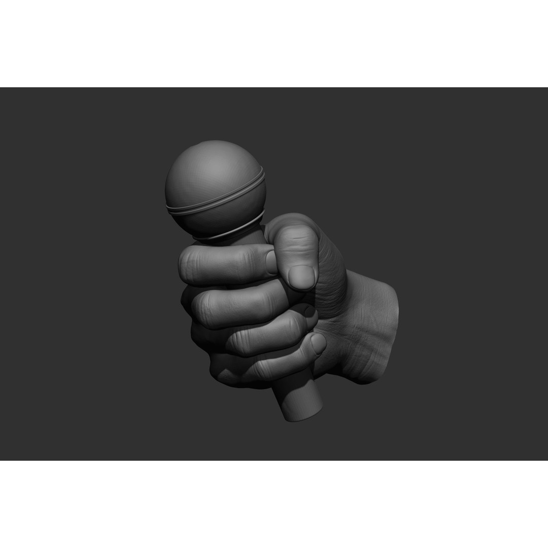 Male Hand Poses 3D Model – Realistic High Poly Collection, FBX & OBJ - View 15