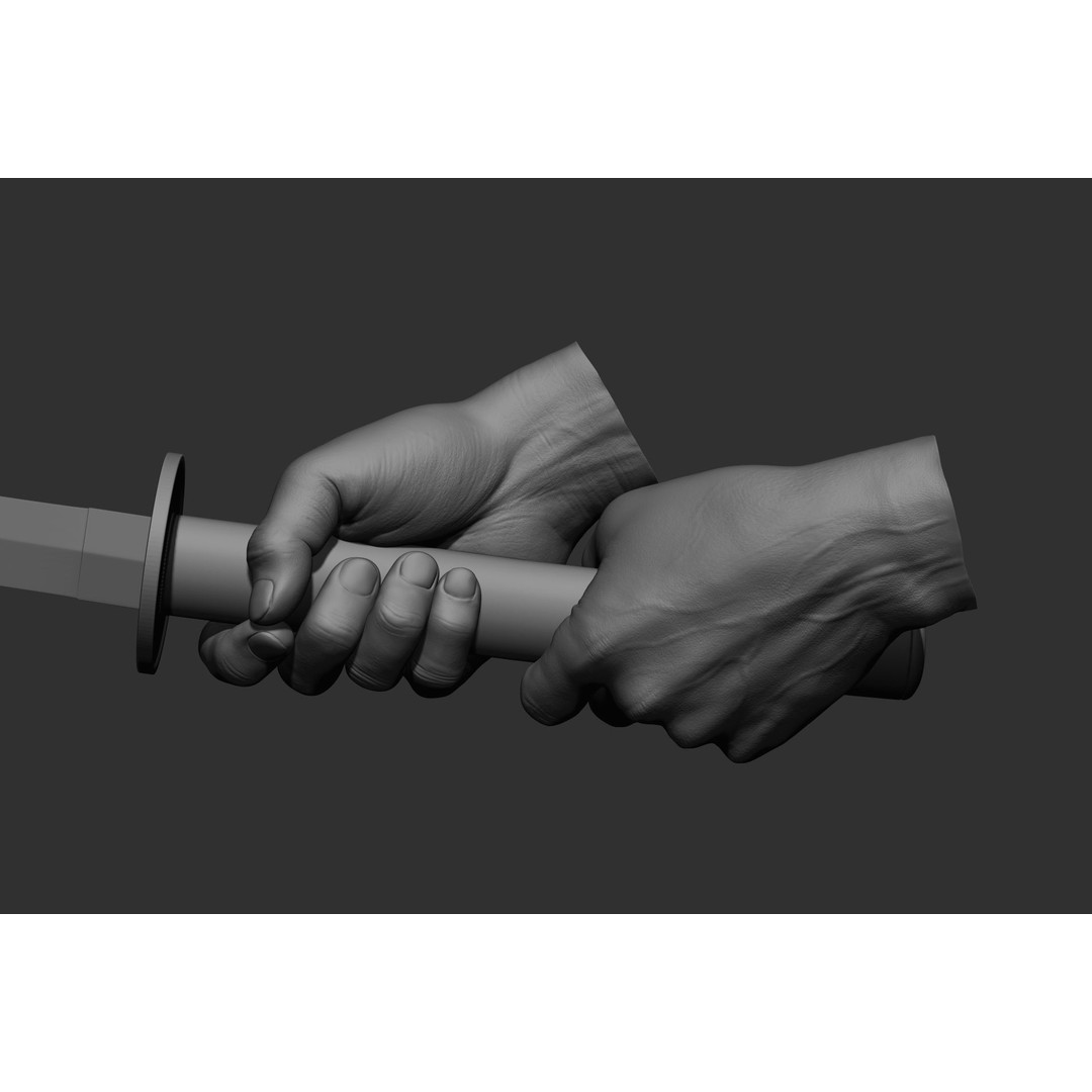 Male Hand Poses 3D Model – Realistic High Poly Collection, FBX & OBJ - View 17