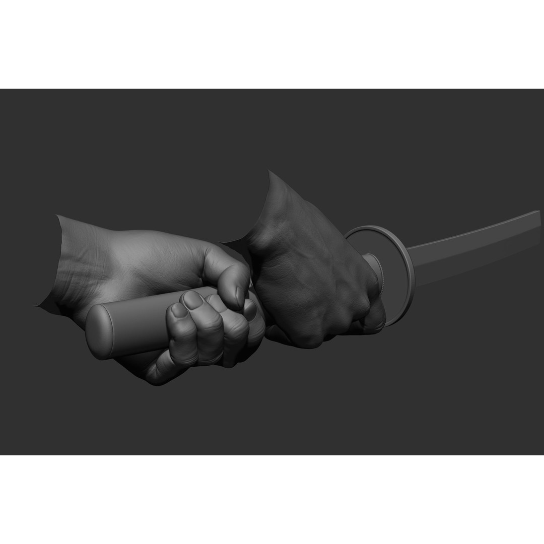 Male Hand Poses 3D Model – Realistic High Poly Collection, FBX & OBJ - View 19