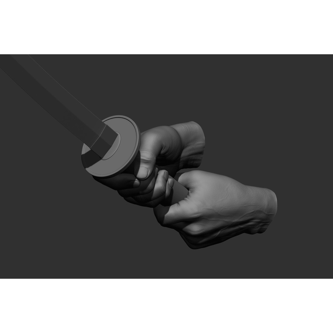 Male Hand Poses 3D Model – Realistic High Poly Collection, FBX & OBJ - View 22