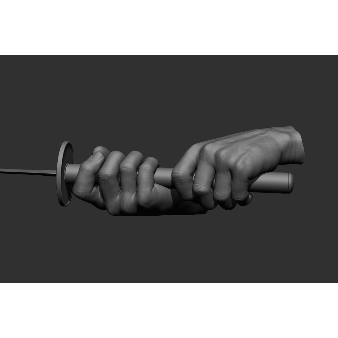 Male Hand Poses 3D Model – Realistic High Poly Collection, FBX & OBJ - View 23