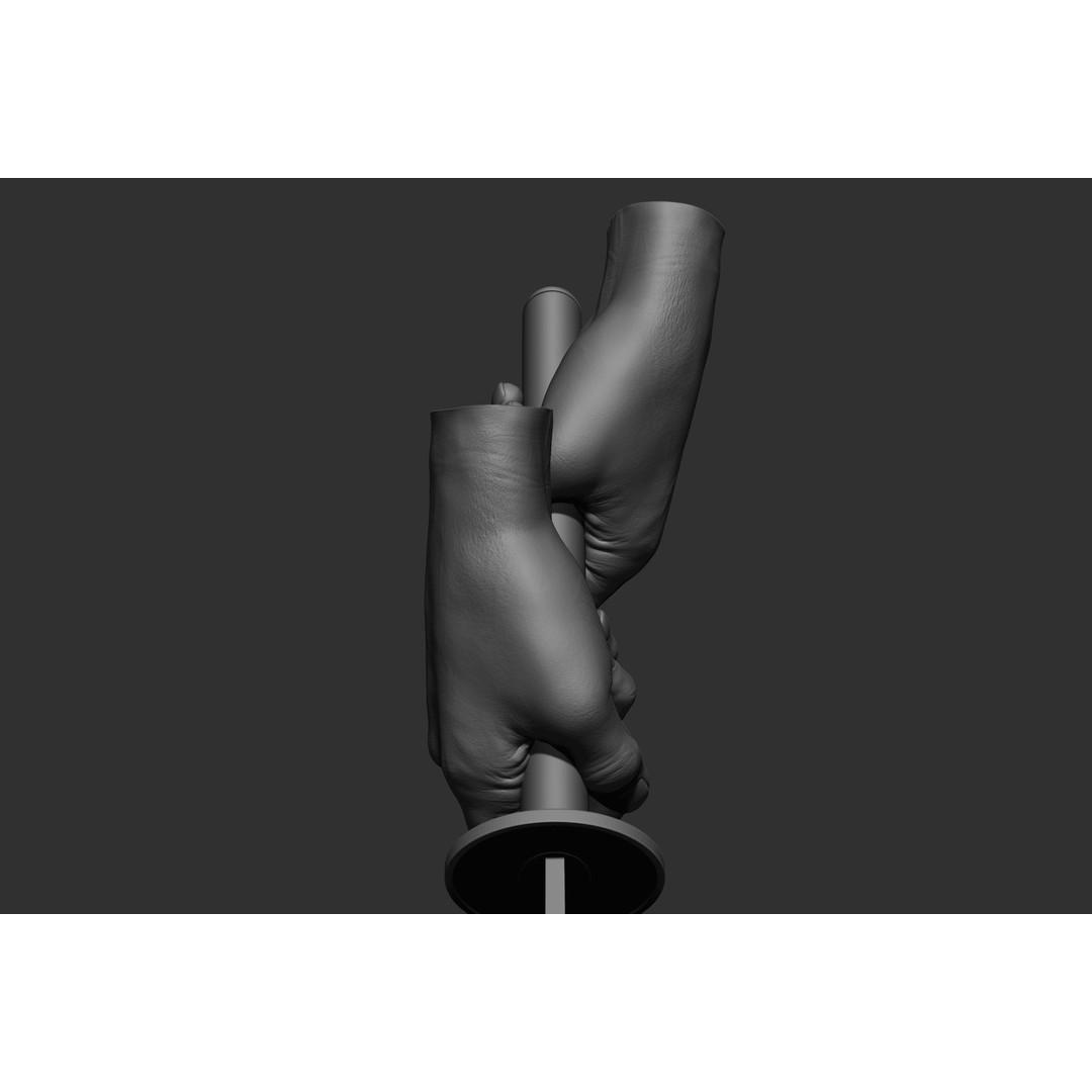 Male Hand Poses 3D Model – Realistic High Poly Collection, FBX & OBJ - View 24