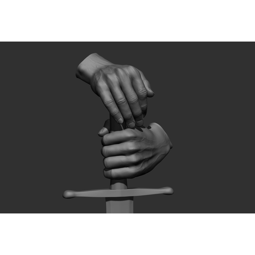 Male Hand Poses 3D Model – Realistic High Poly Collection, FBX & OBJ - View 25