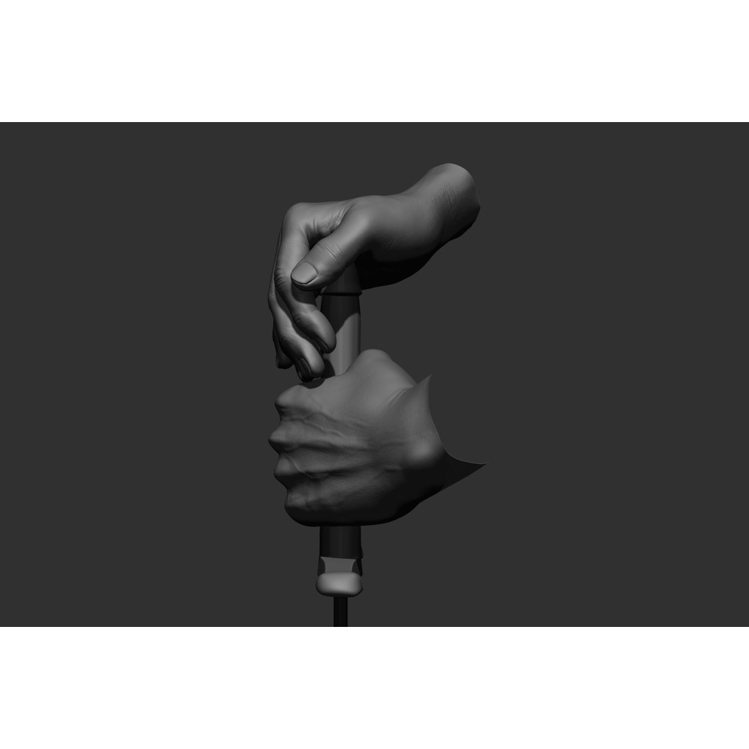 Male Hand Poses 3D Model – Realistic High Poly Collection, FBX & OBJ - View 27