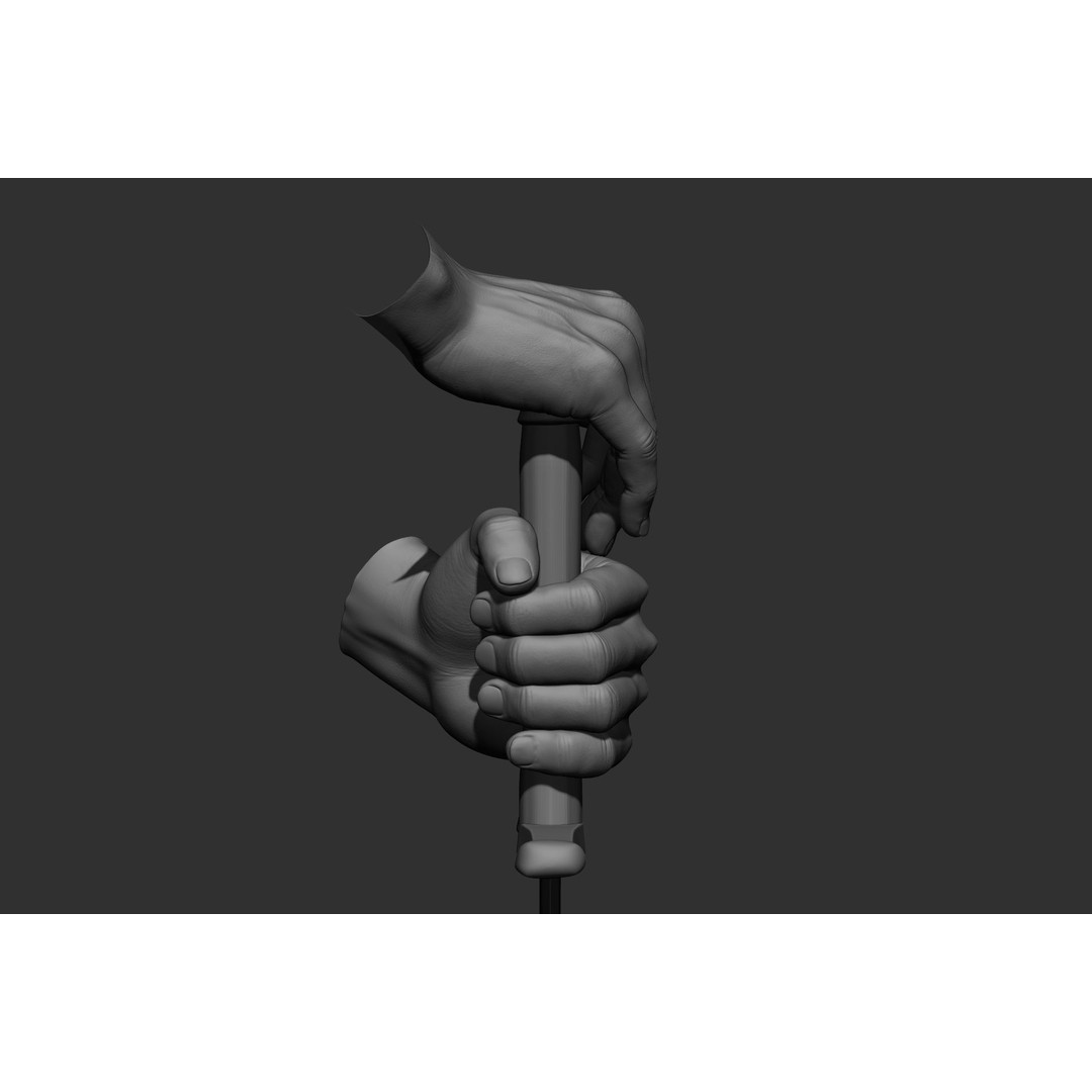Male Hand Poses 3D Model – Realistic High Poly Collection, FBX & OBJ - View 30