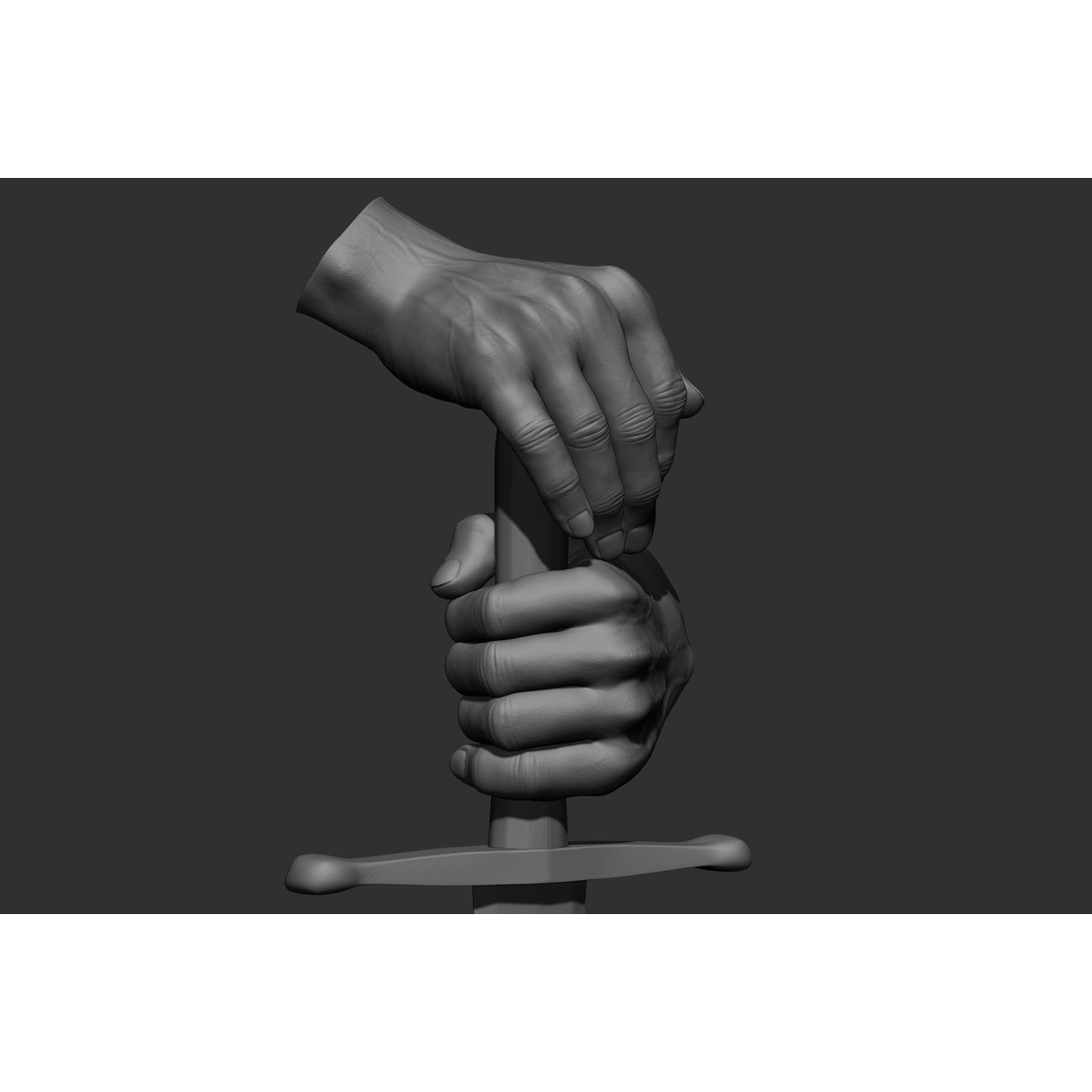 Male Hand Poses 3D Model – Realistic High Poly Collection, FBX & OBJ - View 31