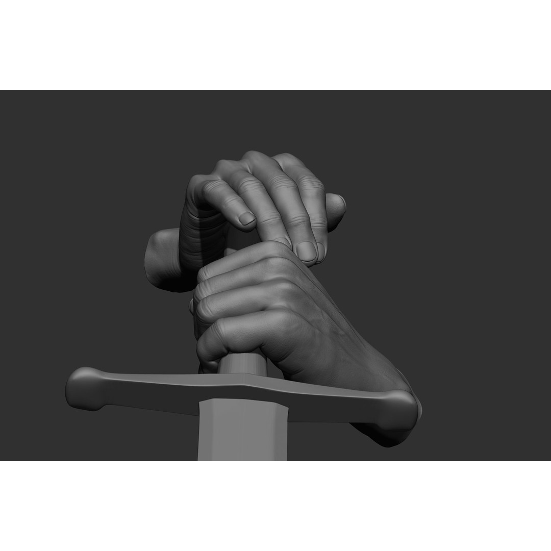 Male Hand Poses 3D Model – Realistic High Poly Collection, FBX & OBJ - View 33