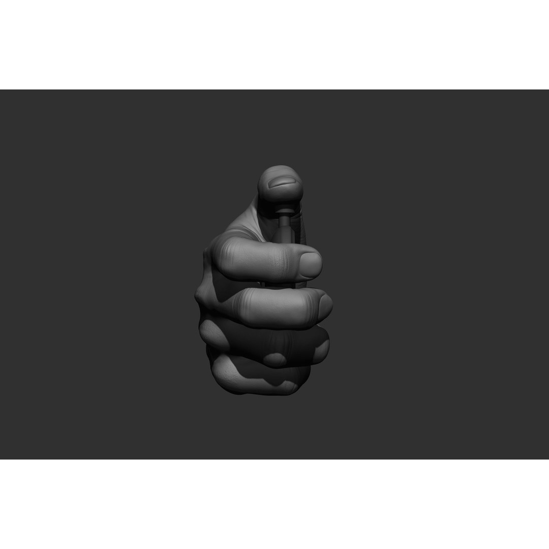 Male Hand Poses 3D Model – Realistic High Poly Collection, FBX & OBJ - View 43