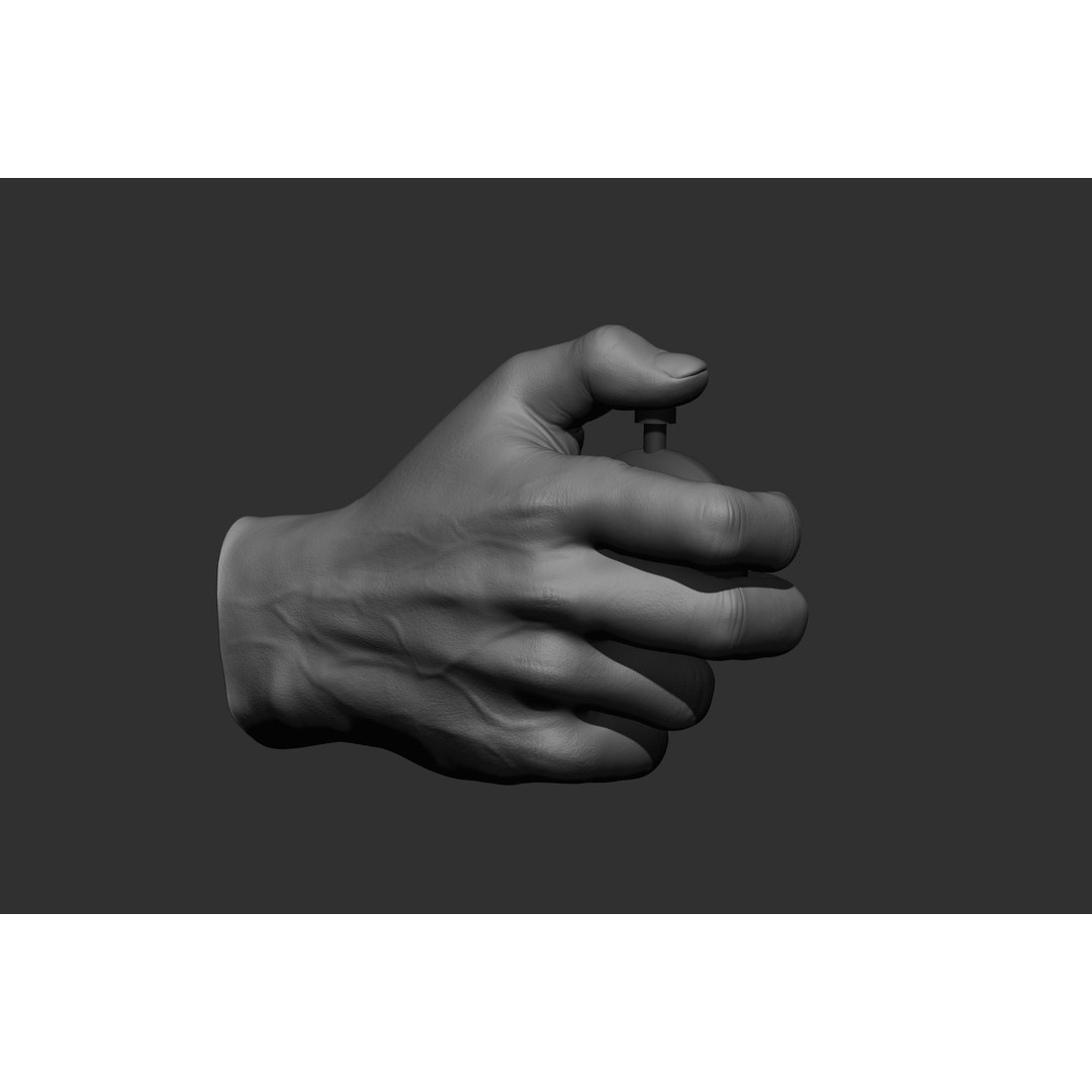 Male Hand Poses 3D Model – Realistic High Poly Collection, FBX & OBJ - View 44