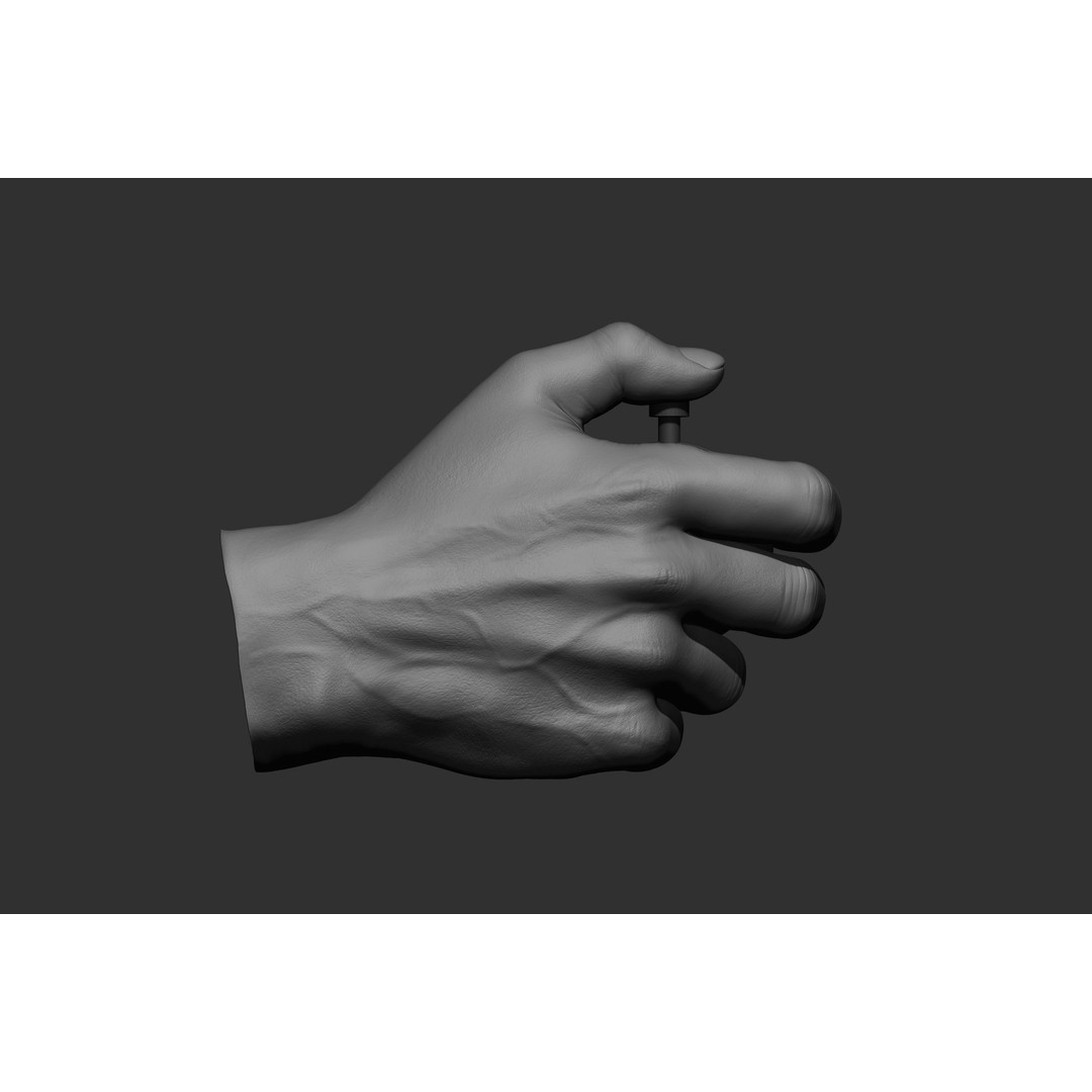 Male Hand Poses 3D Model – Realistic High Poly Collection, FBX & OBJ - View 45