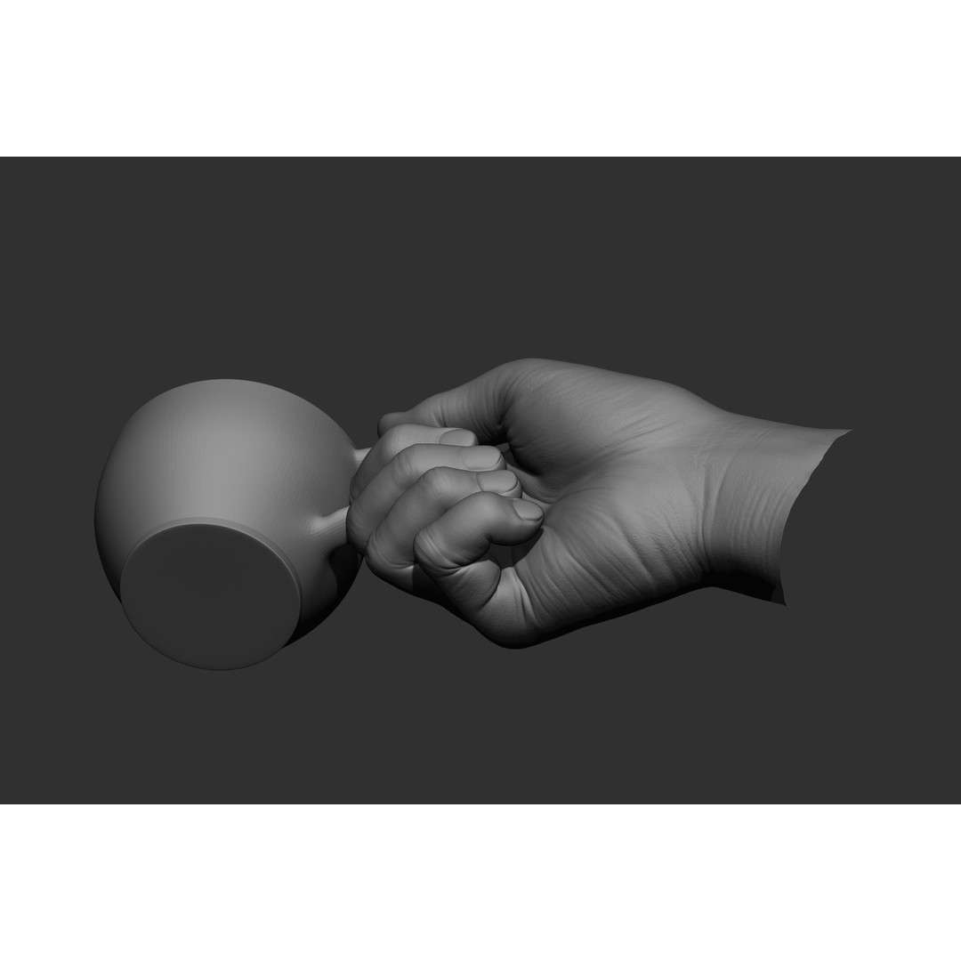 Male Hand Poses 3D Model – Realistic High Poly Collection, FBX & OBJ - View 51