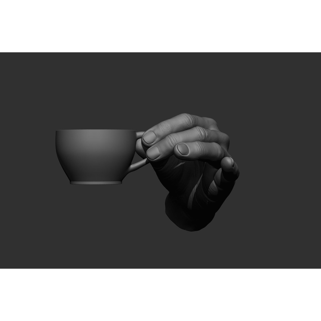 Male Hand Poses 3D Model – Realistic High Poly Collection, FBX & OBJ - View 52