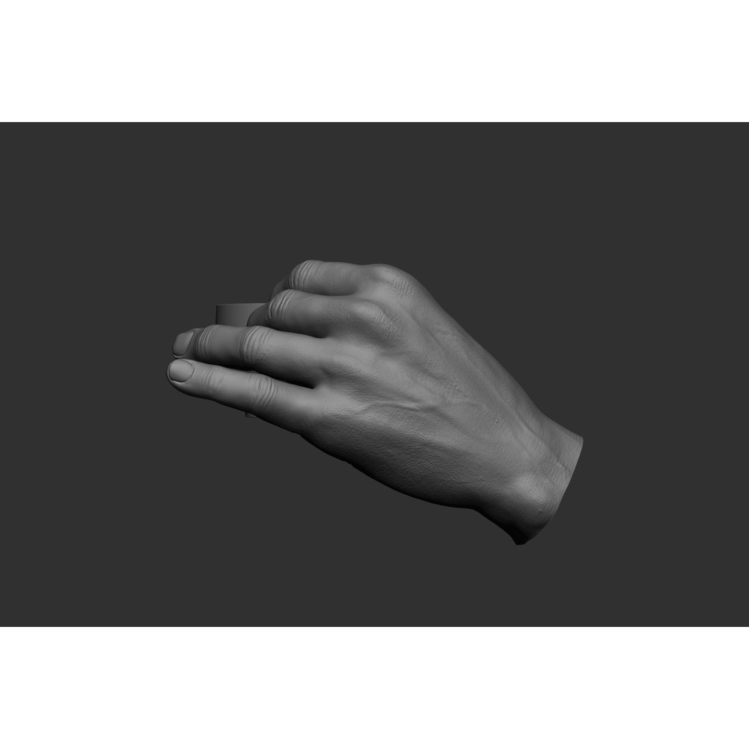 Male Hand Poses 3D Model – Realistic High Poly Collection, FBX & OBJ - View 54