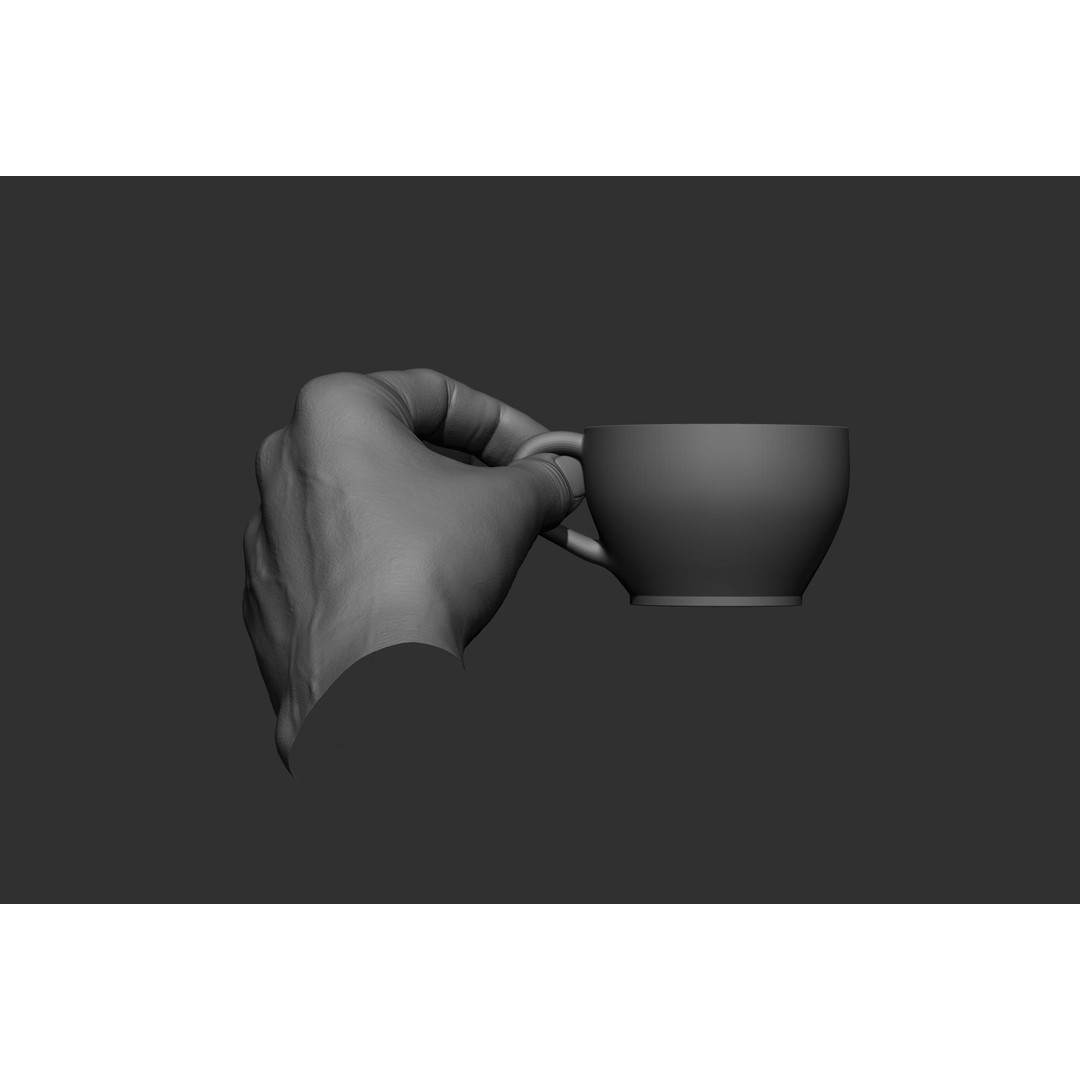 Male Hand Poses 3D Model – Realistic High Poly Collection, FBX & OBJ - View 55