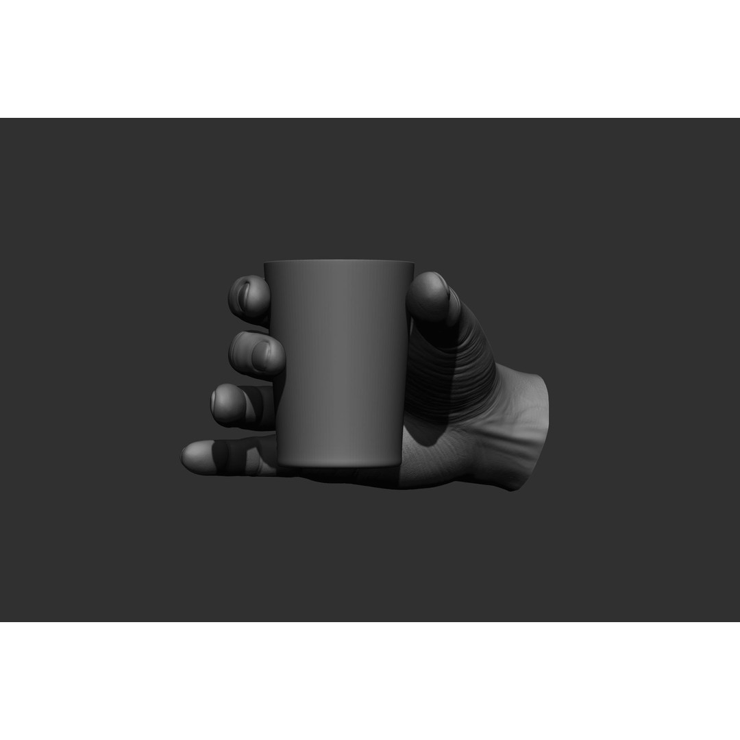 Male Hand Poses 3D Model – Realistic High Poly Collection, FBX & OBJ - View 6