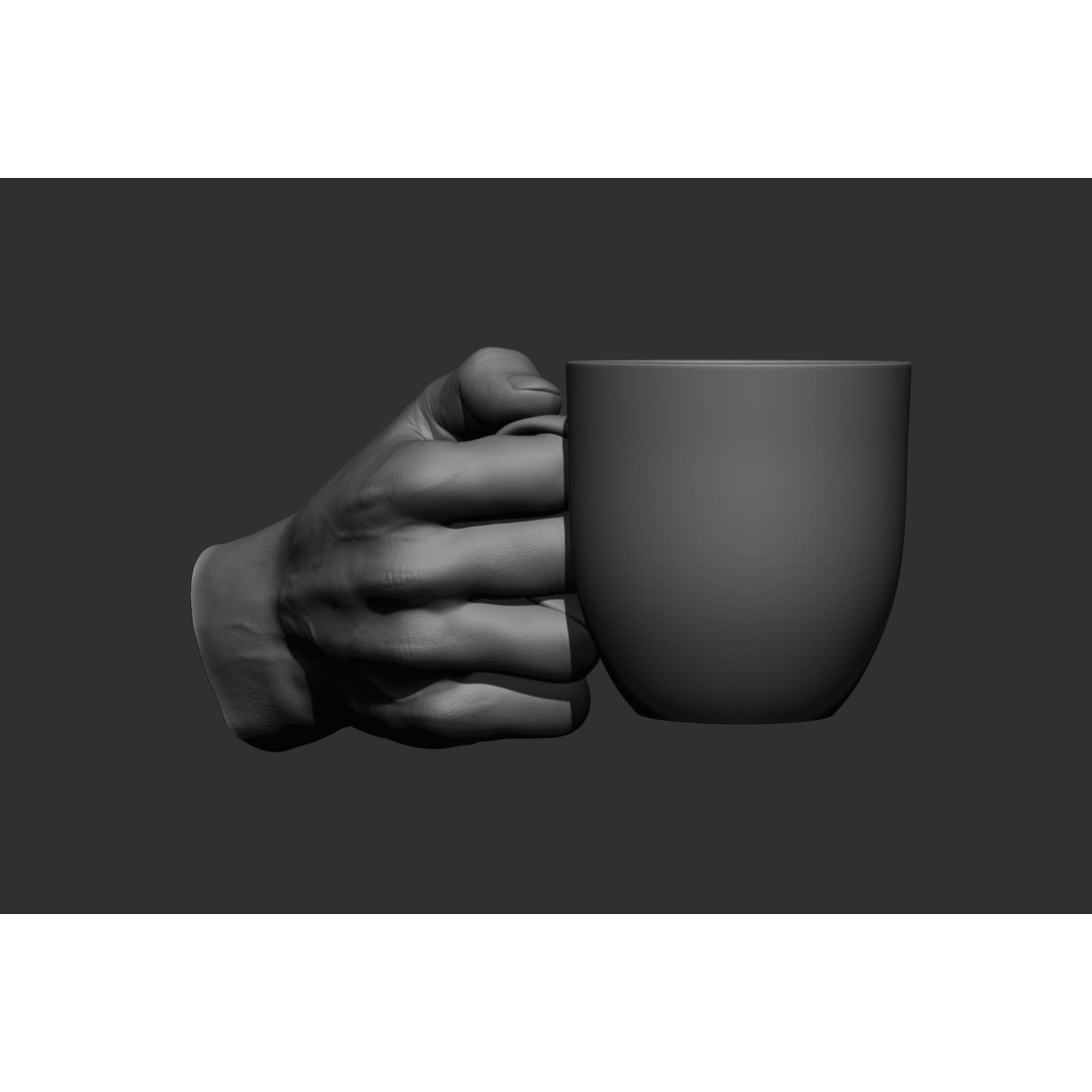 Male Hand Poses 3D Model – Realistic High Poly Collection, FBX & OBJ - View 62