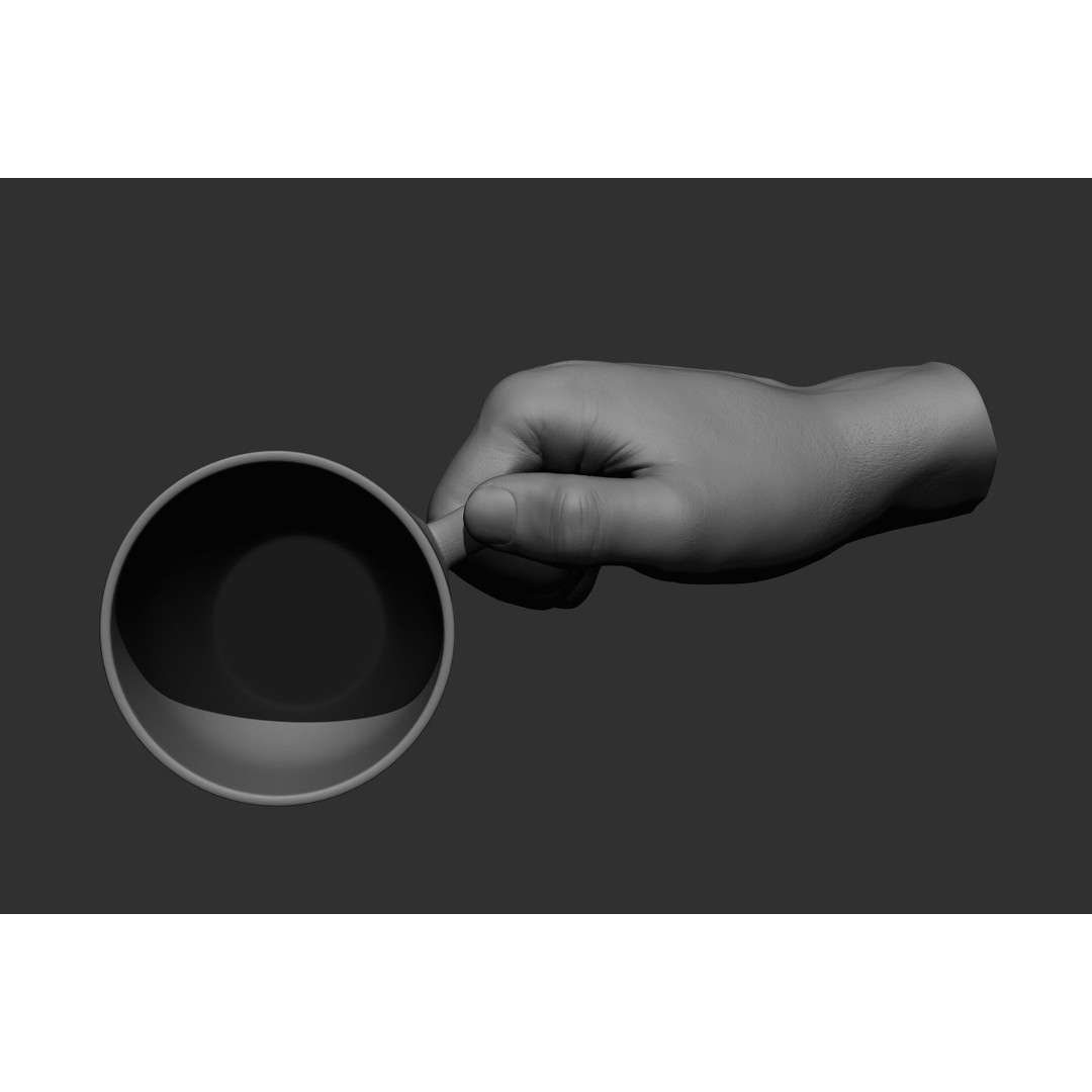 Male Hand Poses 3D Model – Realistic High Poly Collection, FBX & OBJ - View 63