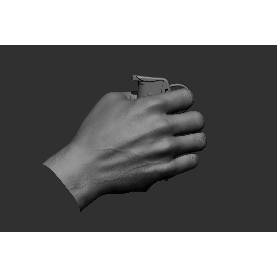 Male Hand Poses 3D Model – Realistic High Poly Collection, FBX & OBJ - View 68