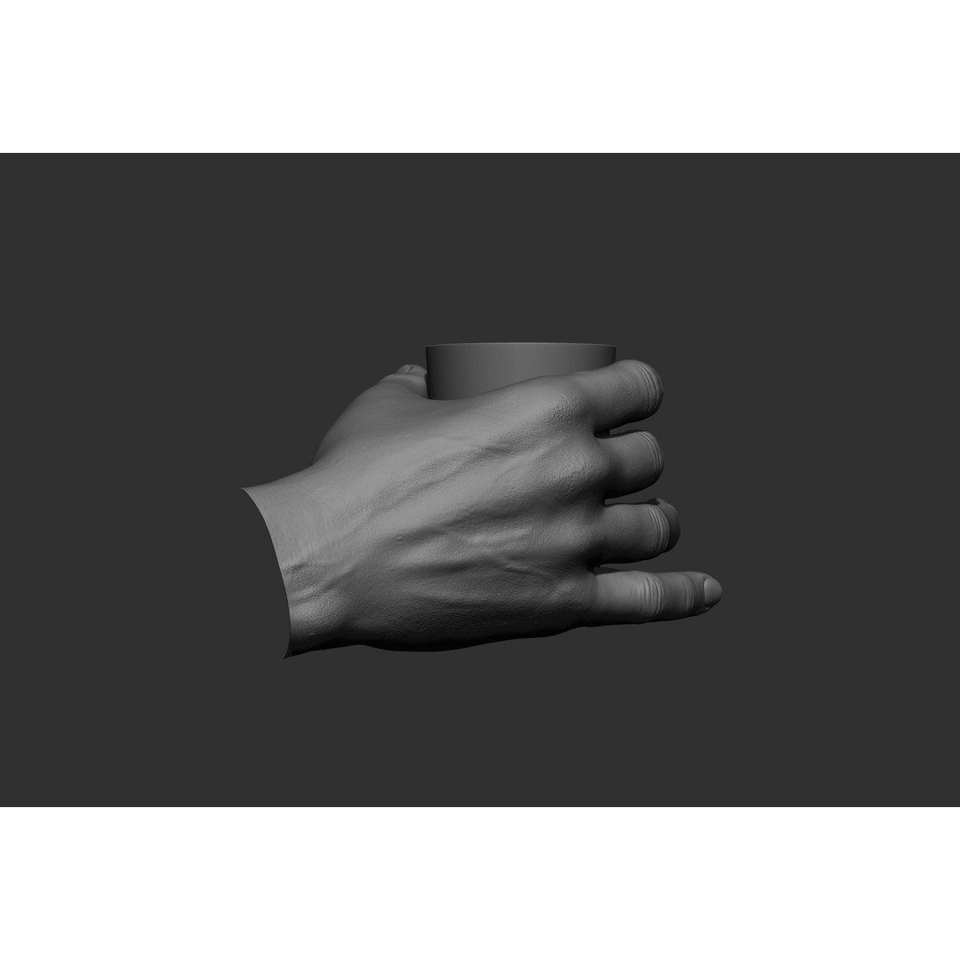 Male Hand Poses 3D Model – Realistic High Poly Collection, FBX & OBJ - View 7