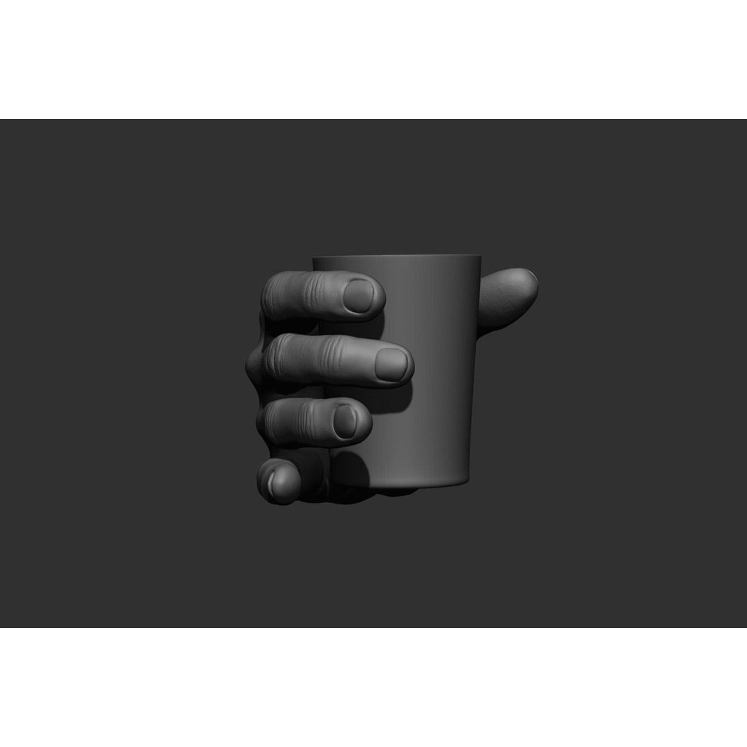 Male Hand Poses 3D Model – Realistic High Poly Collection, FBX & OBJ - View 9