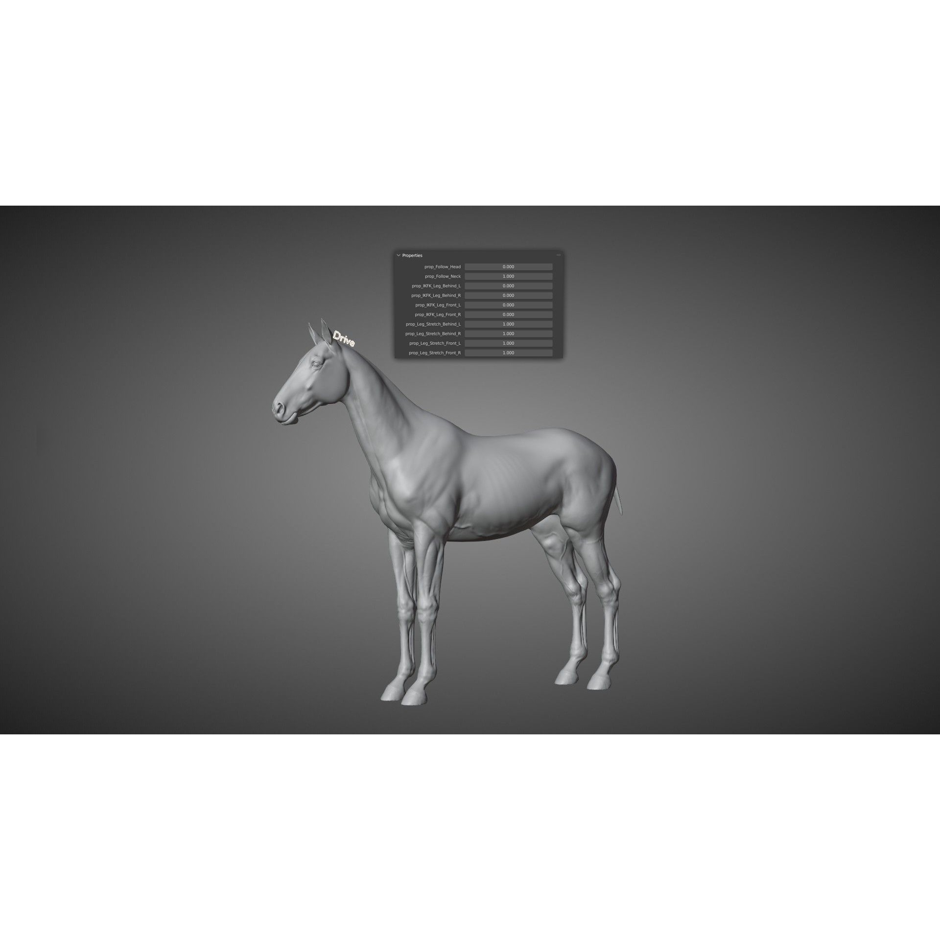 Brown Horse Animation - Game-Ready 3D Model - View 16