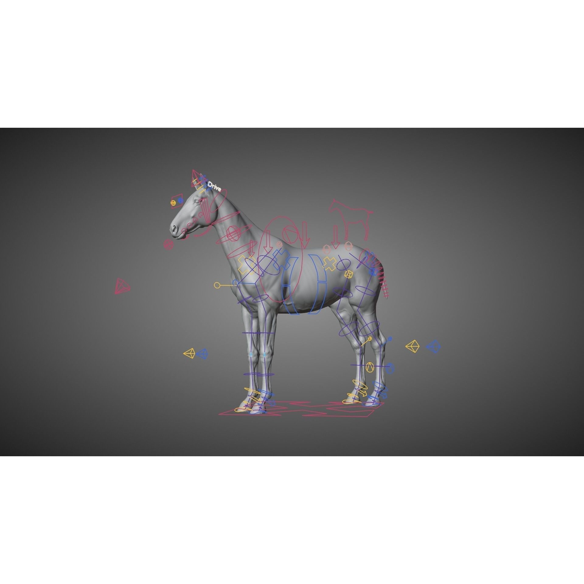 Brown Horse Animation - Game-Ready 3D Model - View 18