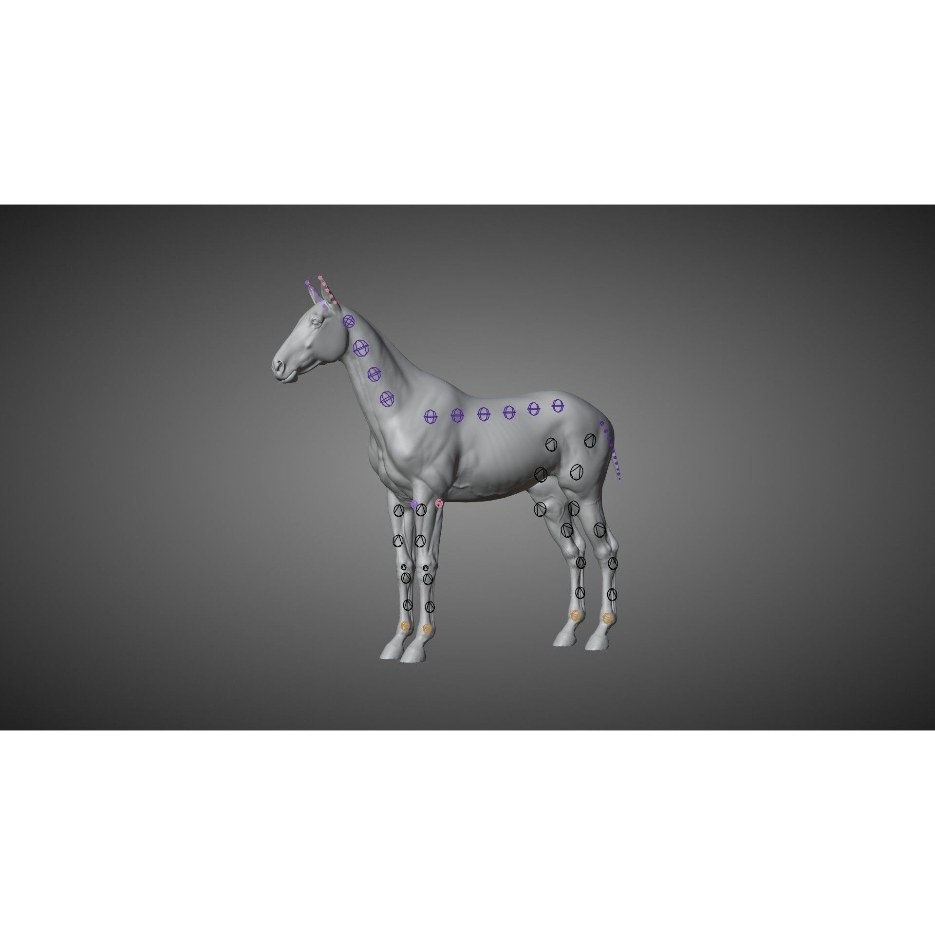 Brown Horse Animation - Game-Ready 3D Model - View 19