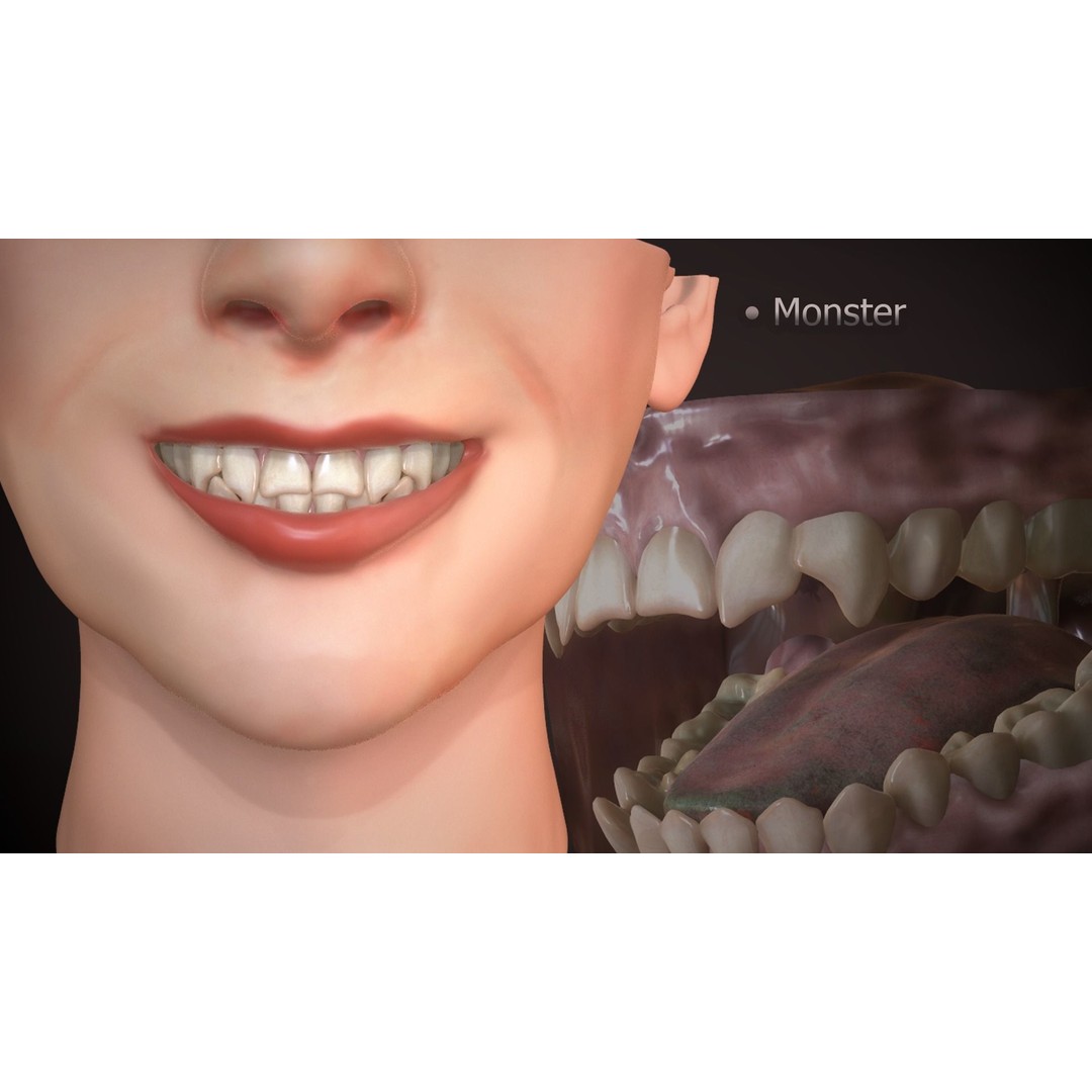 Great Teeth Collection 3D Model – Low-Poly Character Mouth, FBX & OBJ - View 12