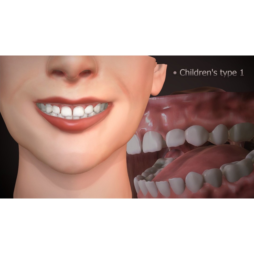Great Teeth Collection 3D Model – Low-Poly Character Mouth, FBX & OBJ - View 15